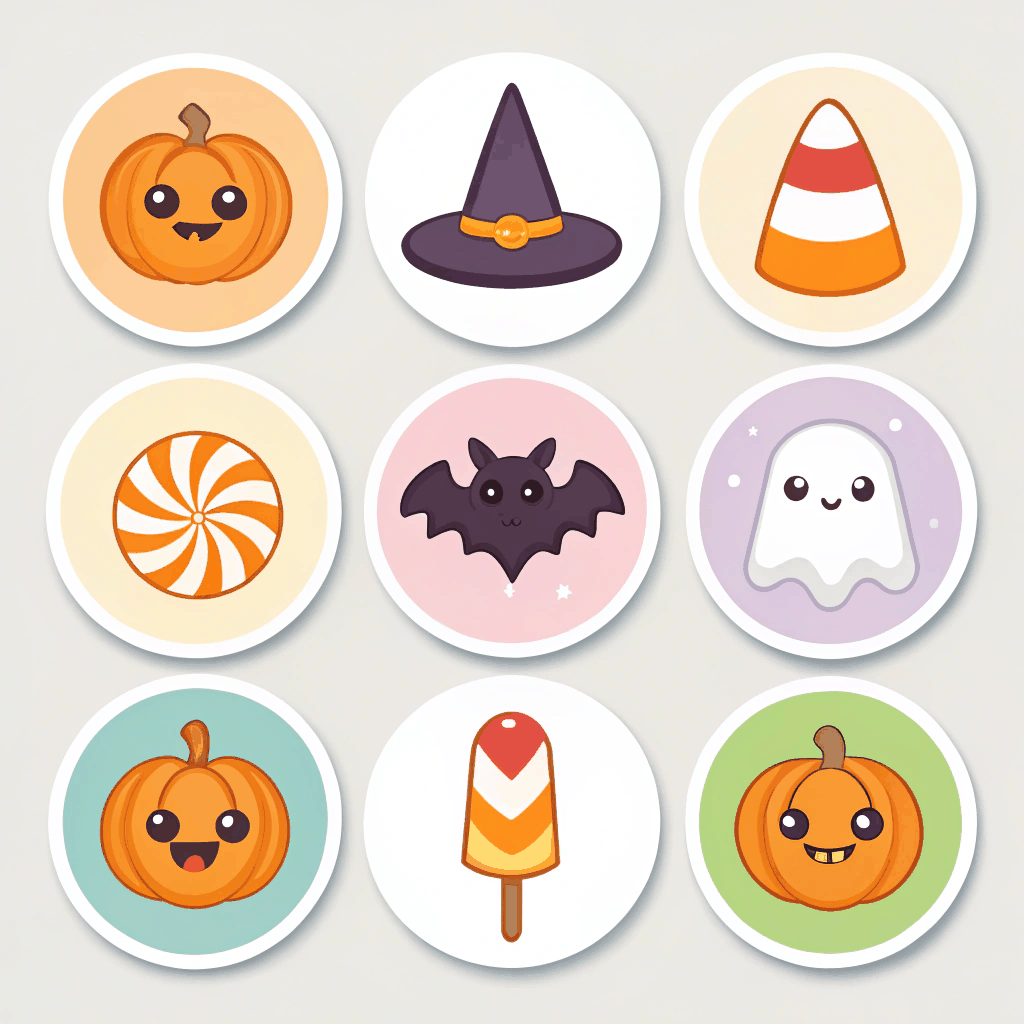 Playful Shadows Sticker Set