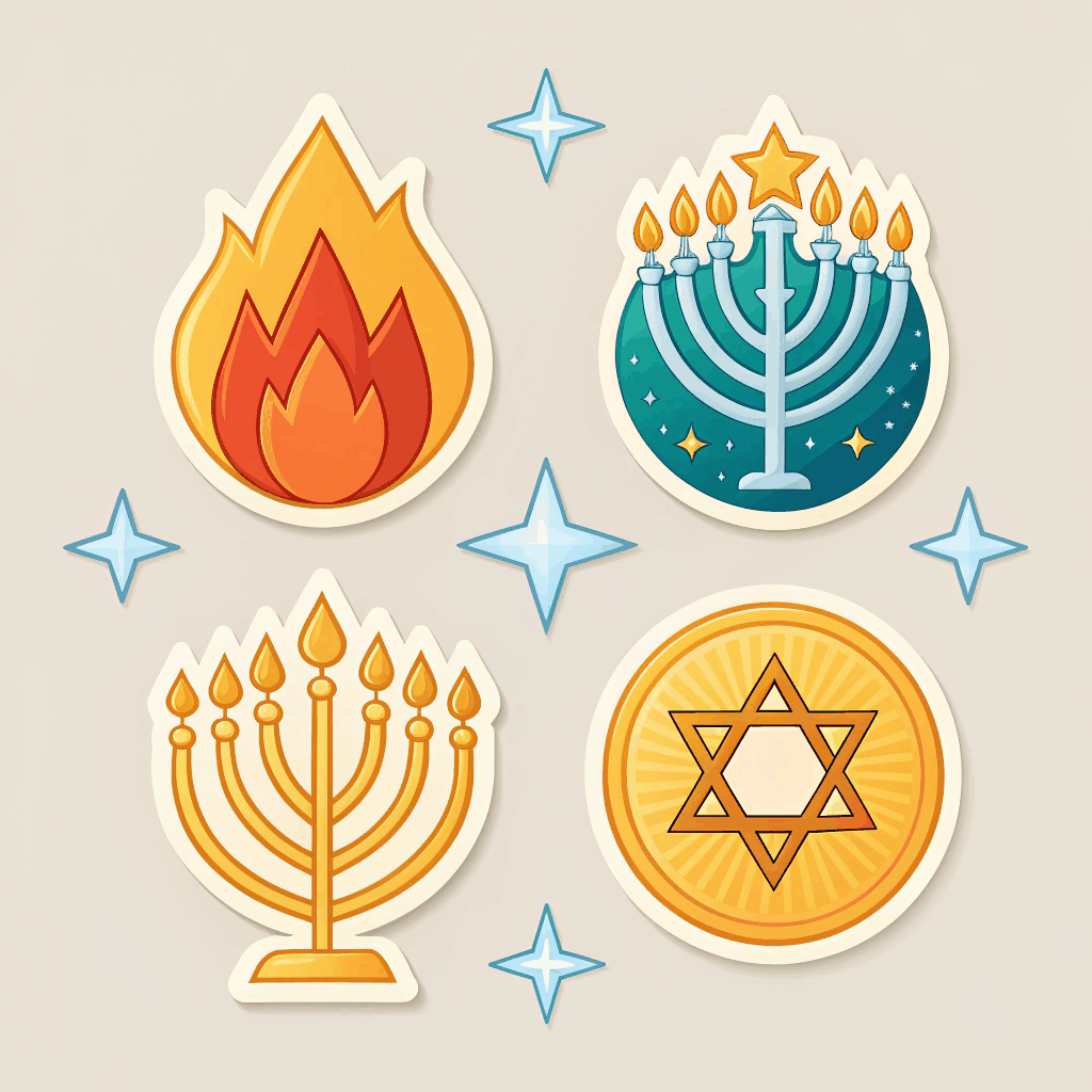 Menorah Lightplay Sticker Set