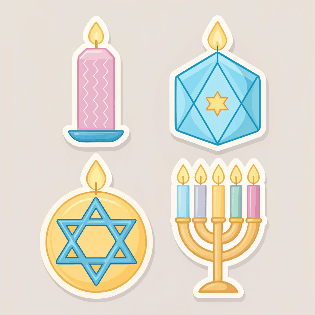 Menorah Glow Stickers