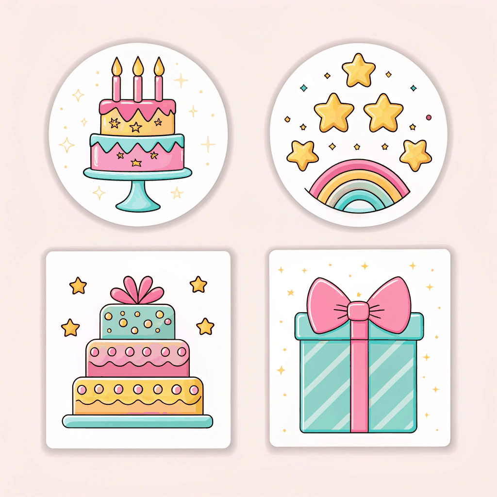 Party Burst Sticker Pack