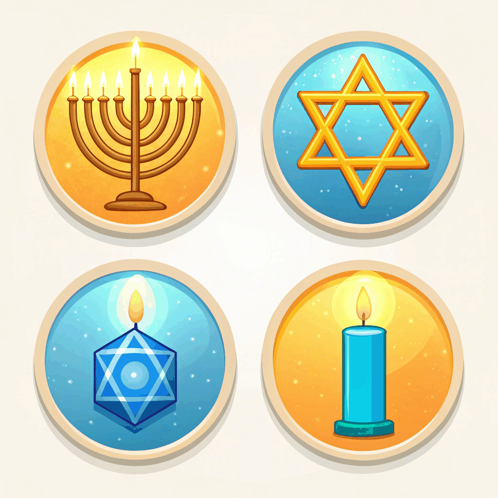 Luminous Hanukkah Sticker Pack