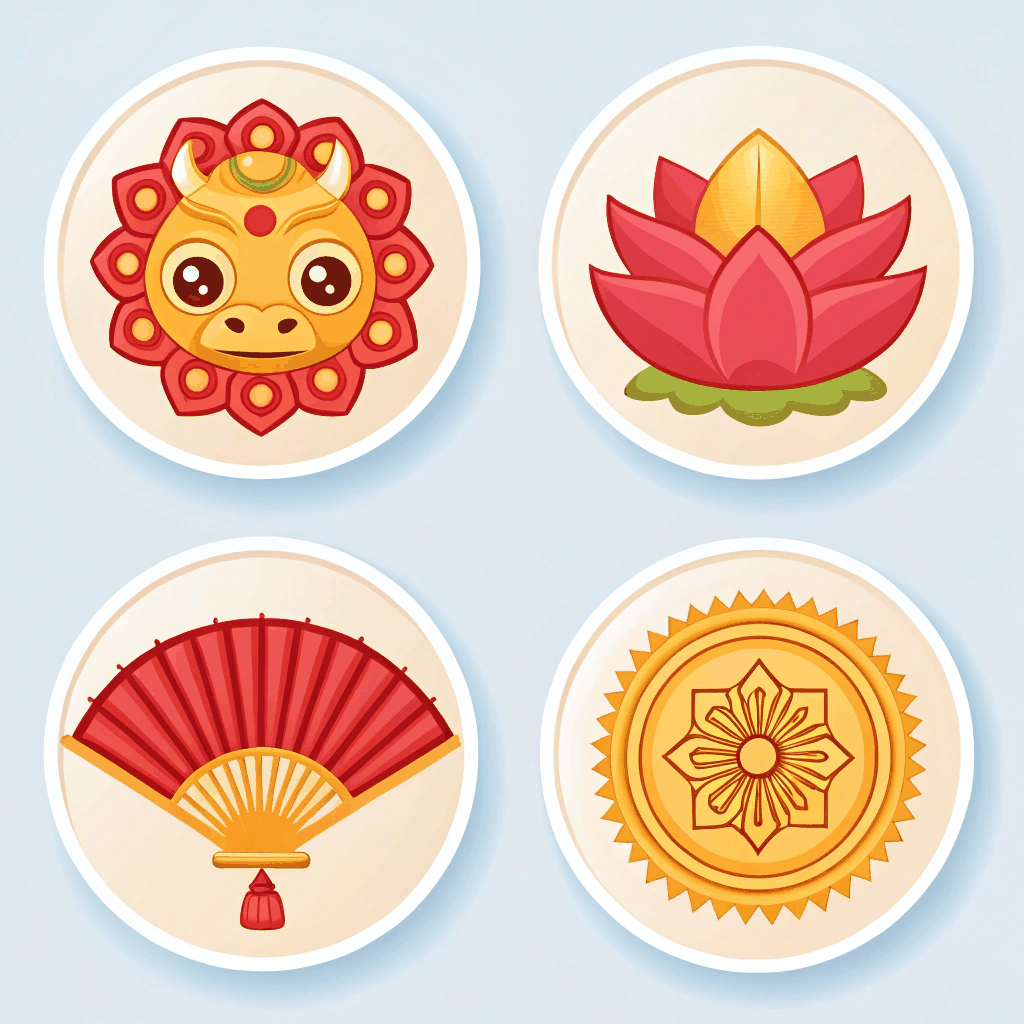 Abundance Symbol Sticker Set