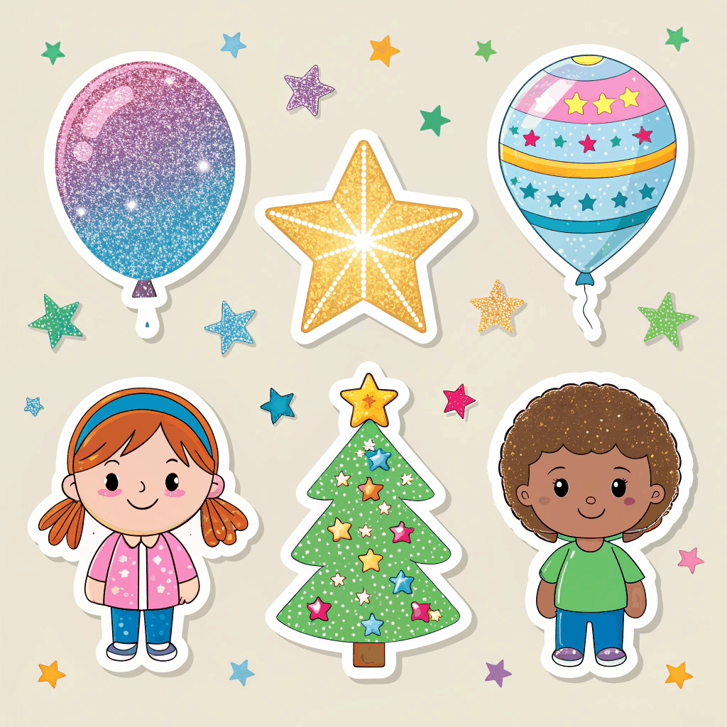 New Year Joy Stickers