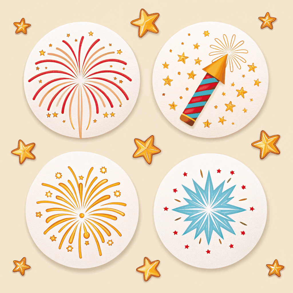 Countdown Burst Sticker Pack