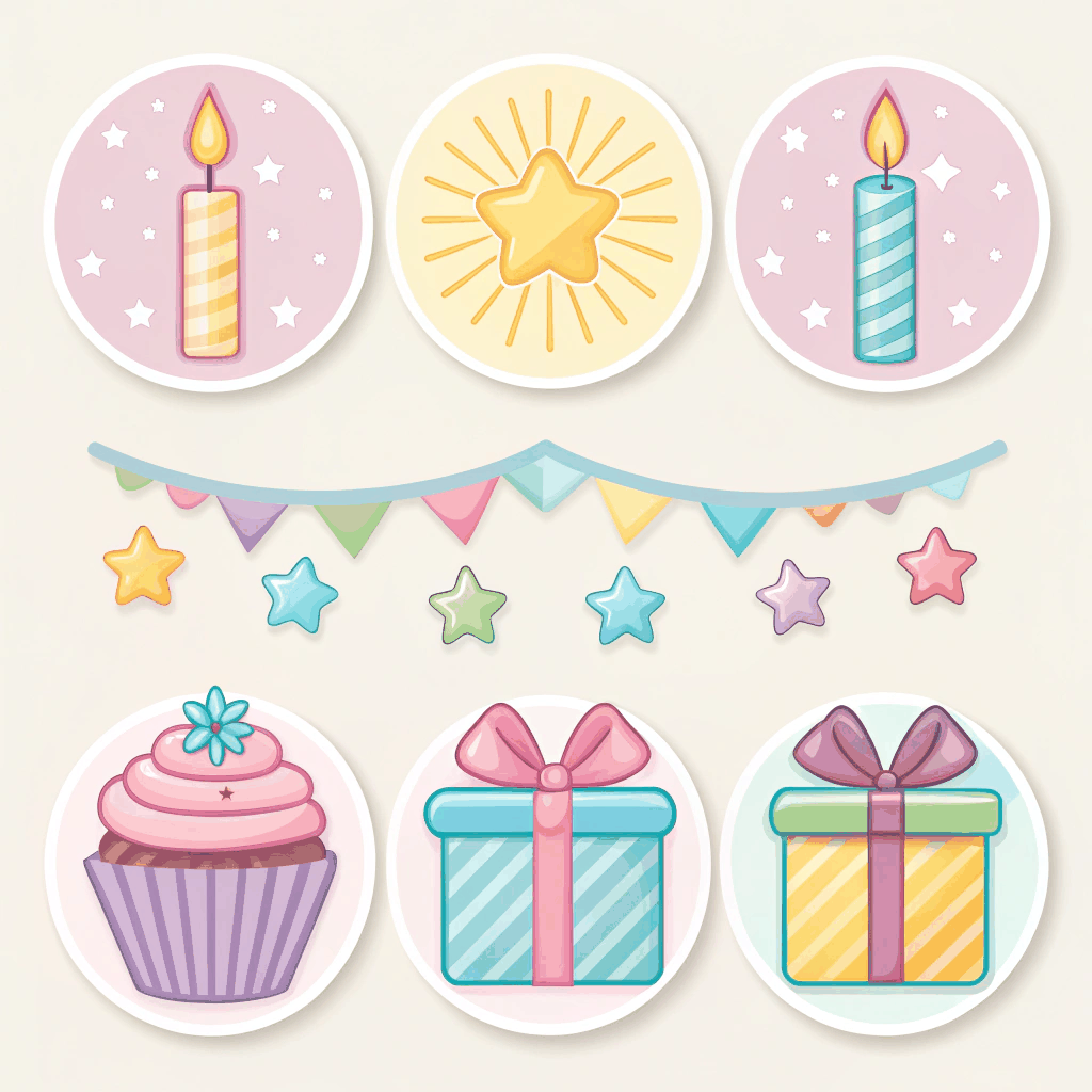 Birthday Burst Sticker Pack