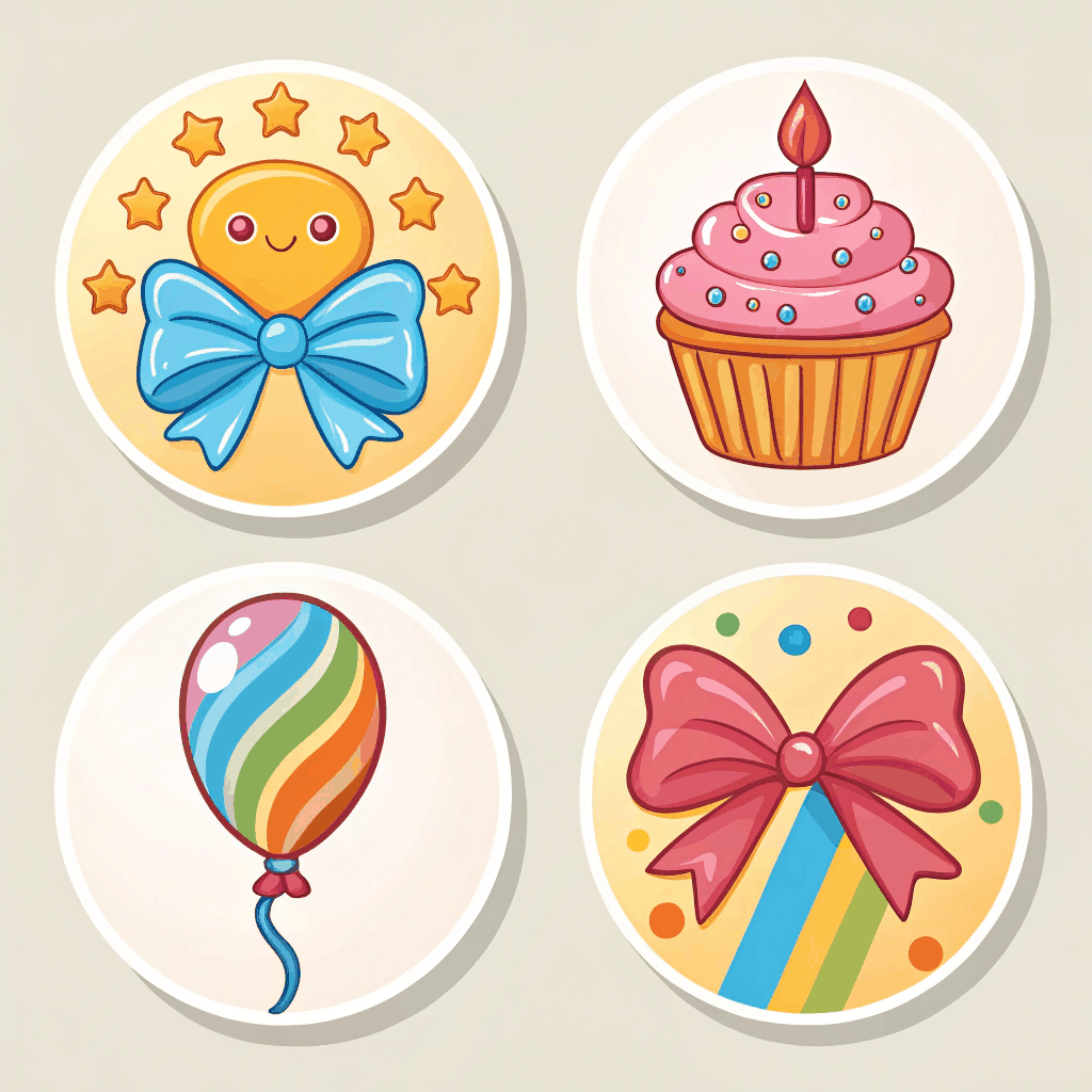 Soft Celebration Stickers