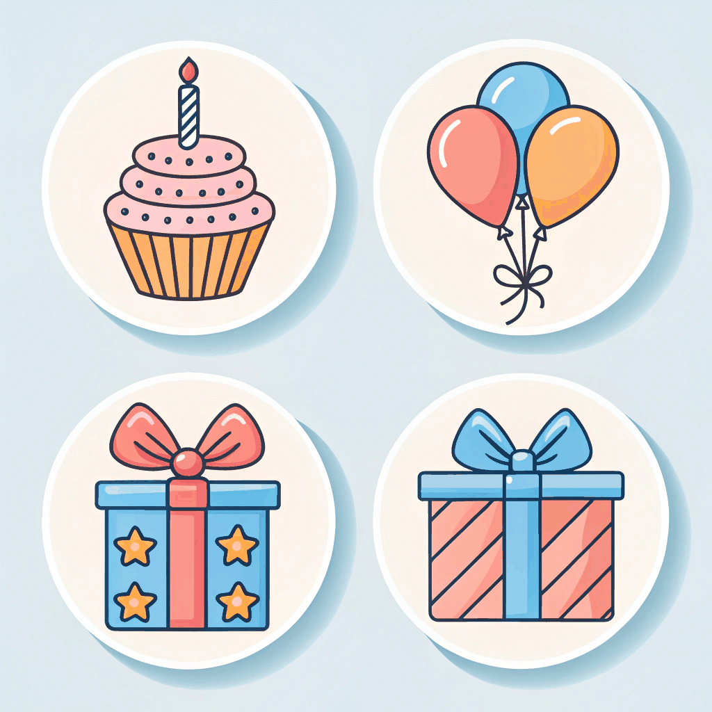 Unwrapping Party Stickers