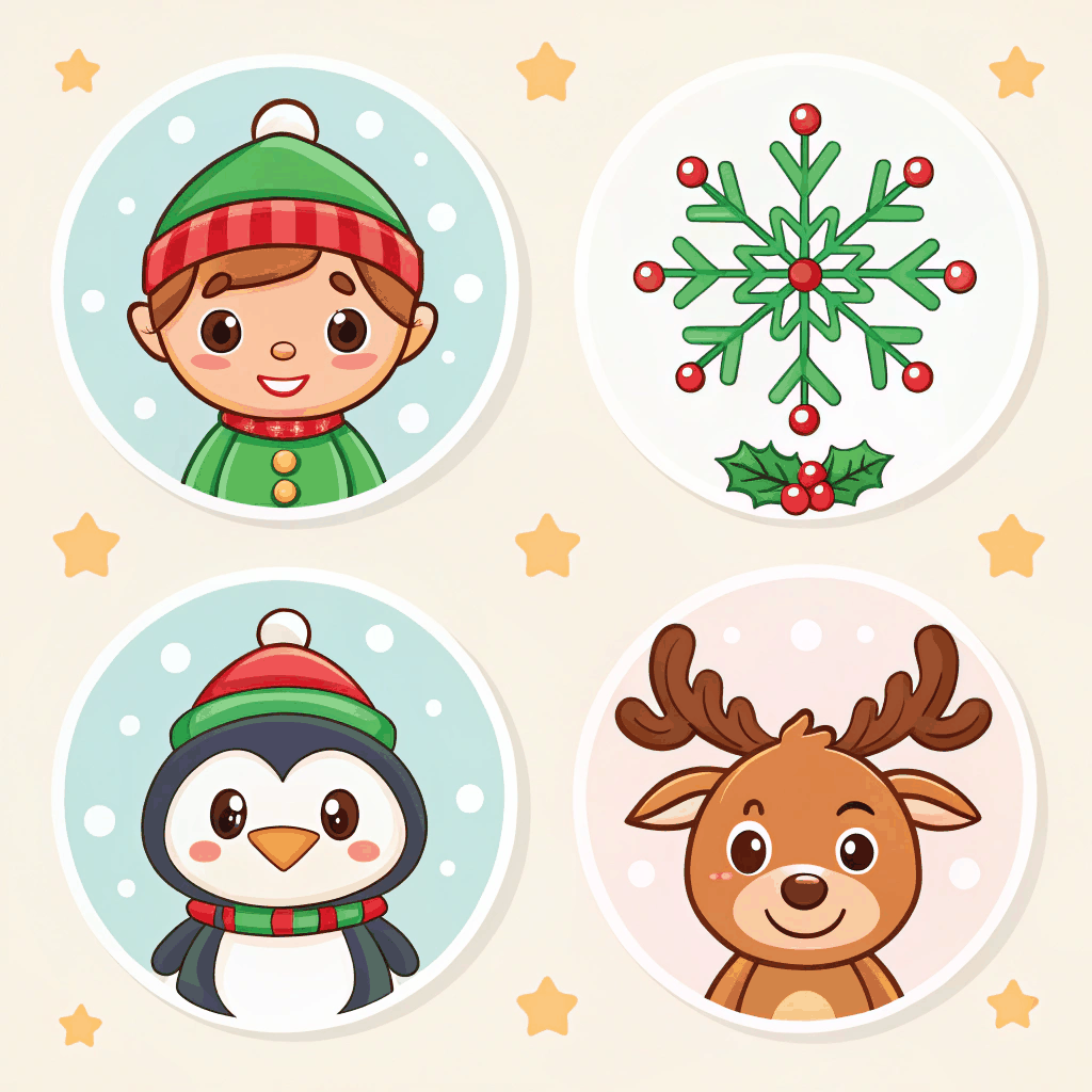 Playful Holiday Sticker Pack
