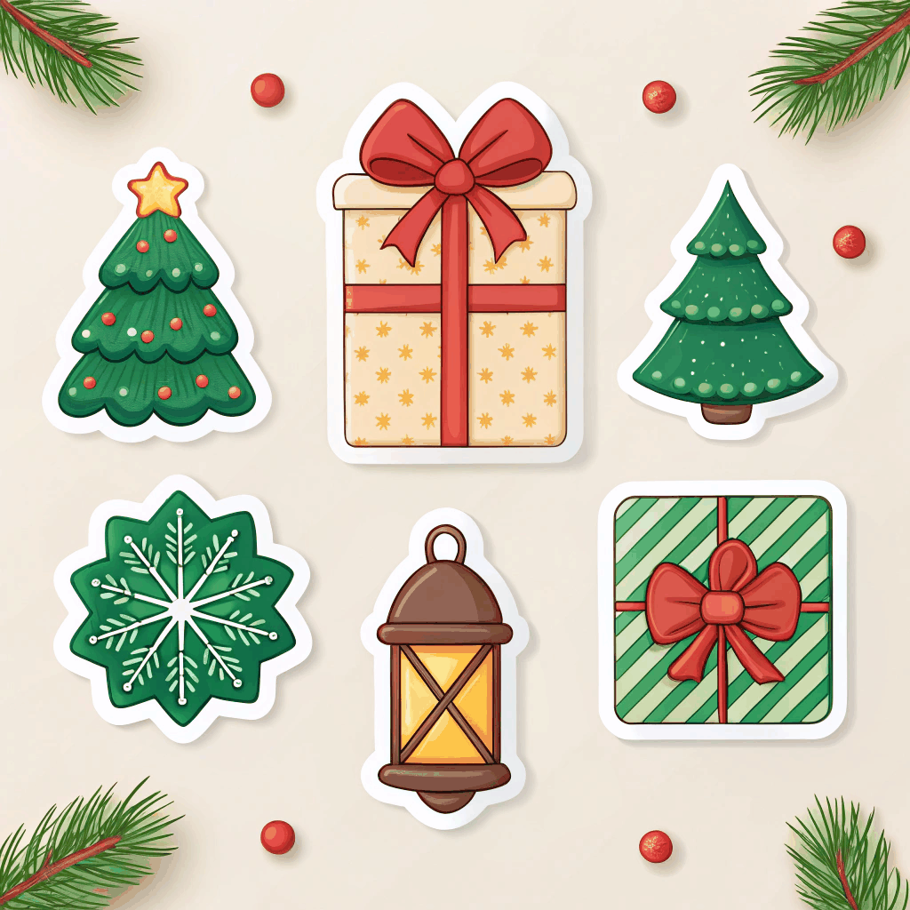 Winterlight Giftwrap Stickers