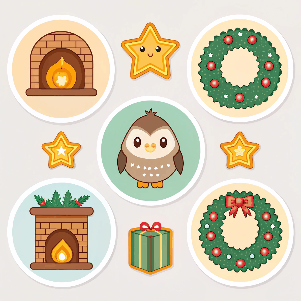 Hearthside Cheer Sticker Collection