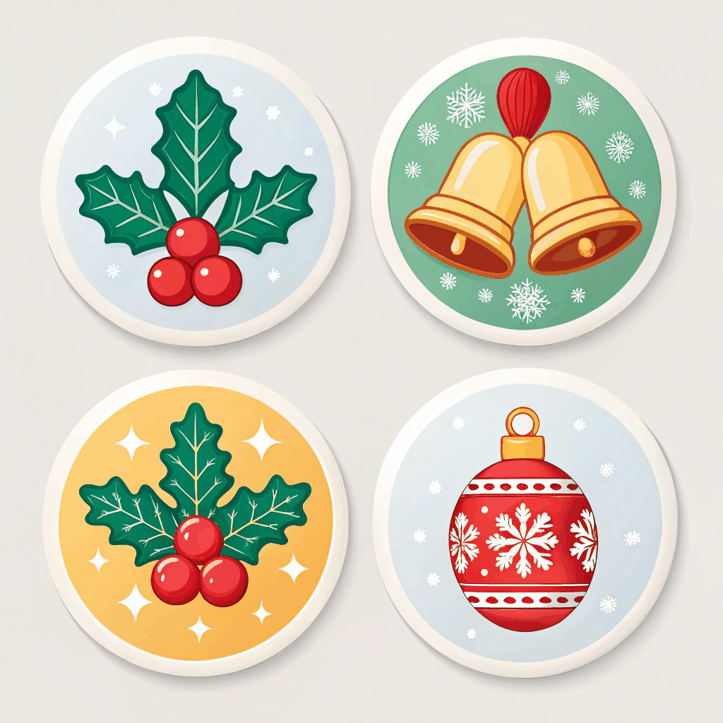 Vintage Holiday Sticker Collection