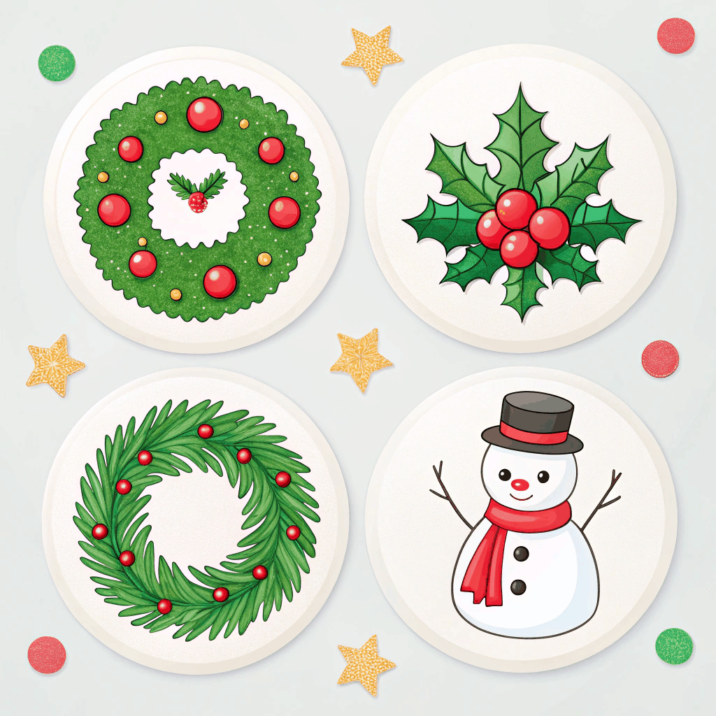 Mistletoe Twirl Sticker Pack