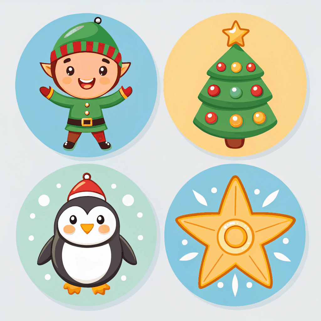 North Pole Chatter Stickers