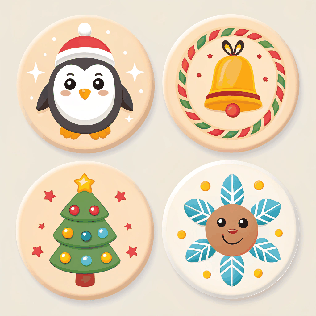 Twirling Holiday Sticker Pack