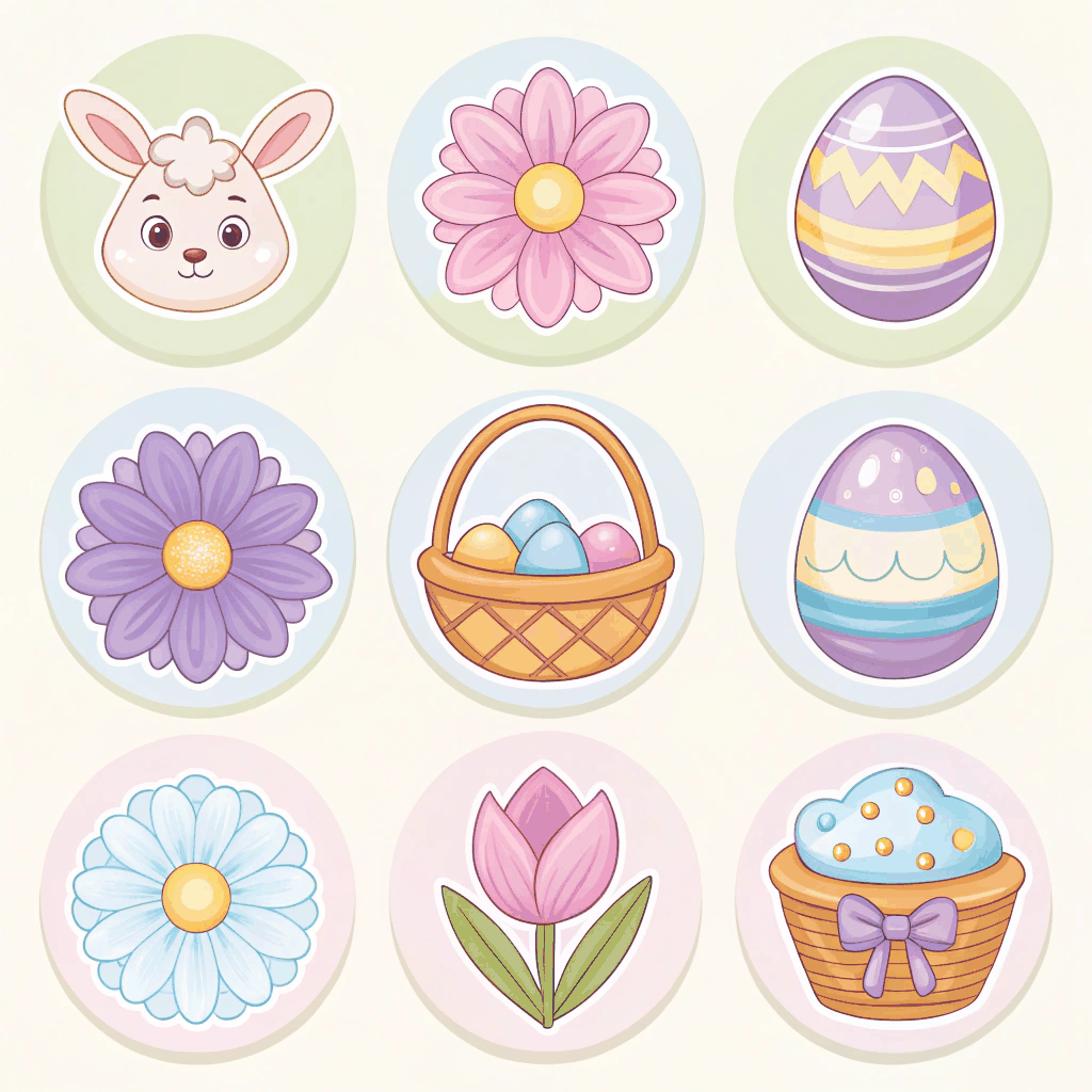 Pastel Bloom Stickers