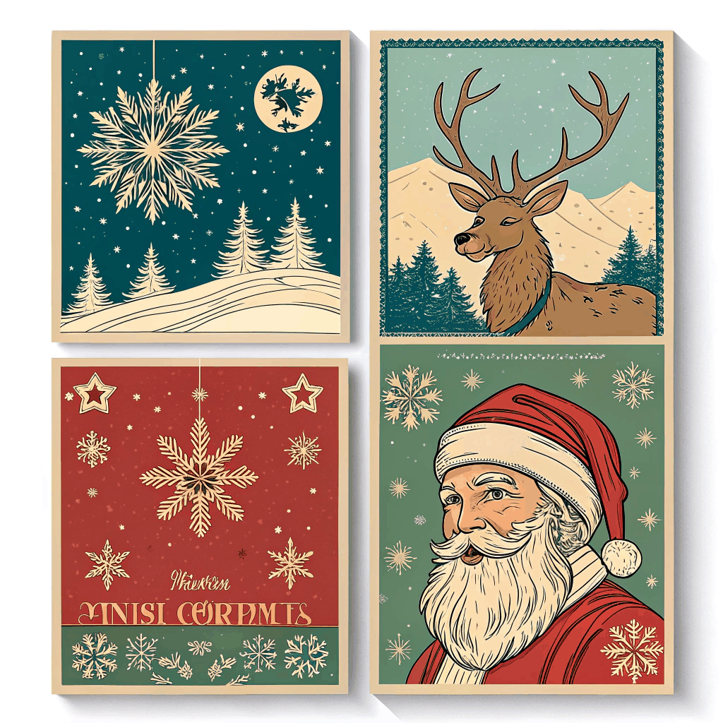 Vintage Christmas Craft PNG image