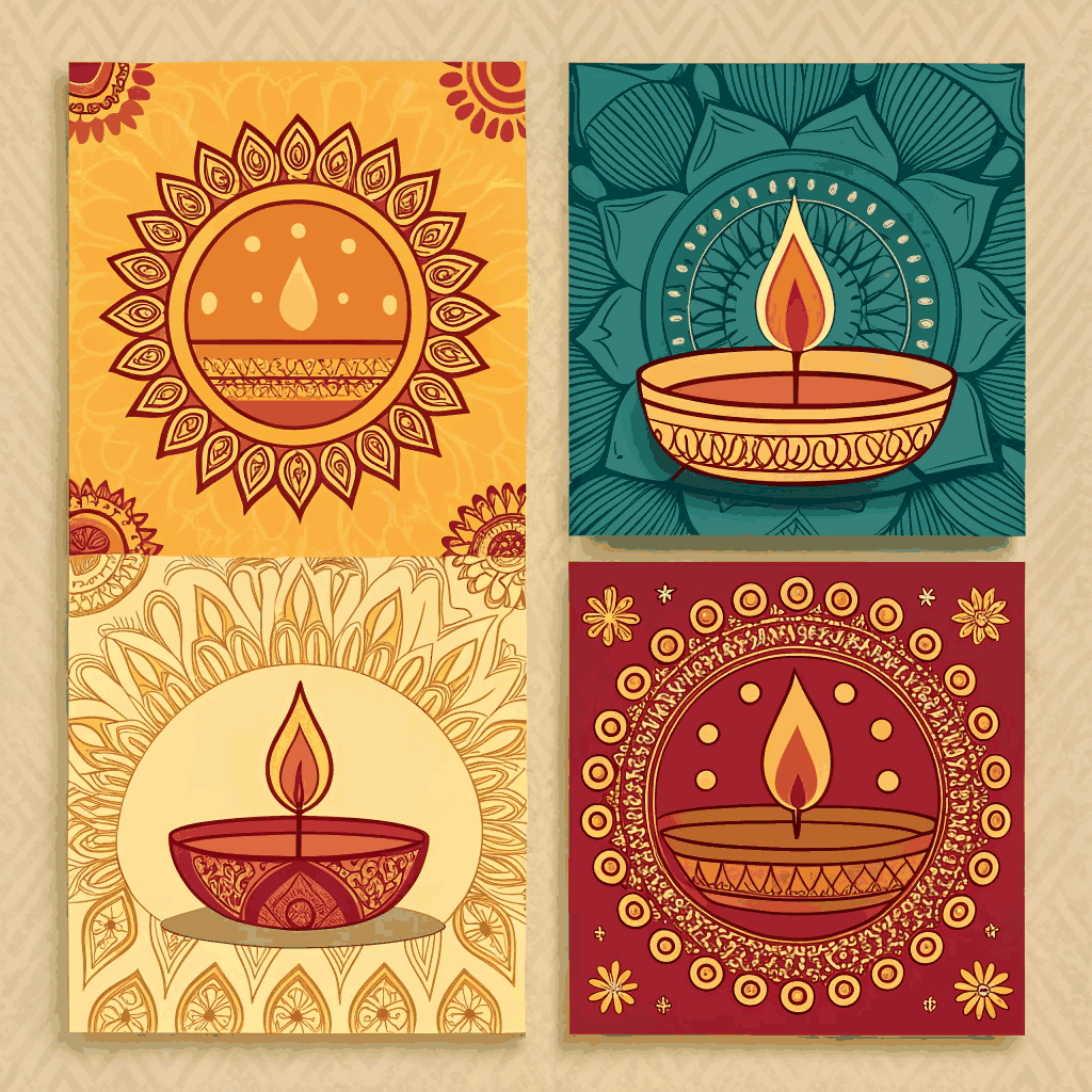 Vintage Diwali Poster