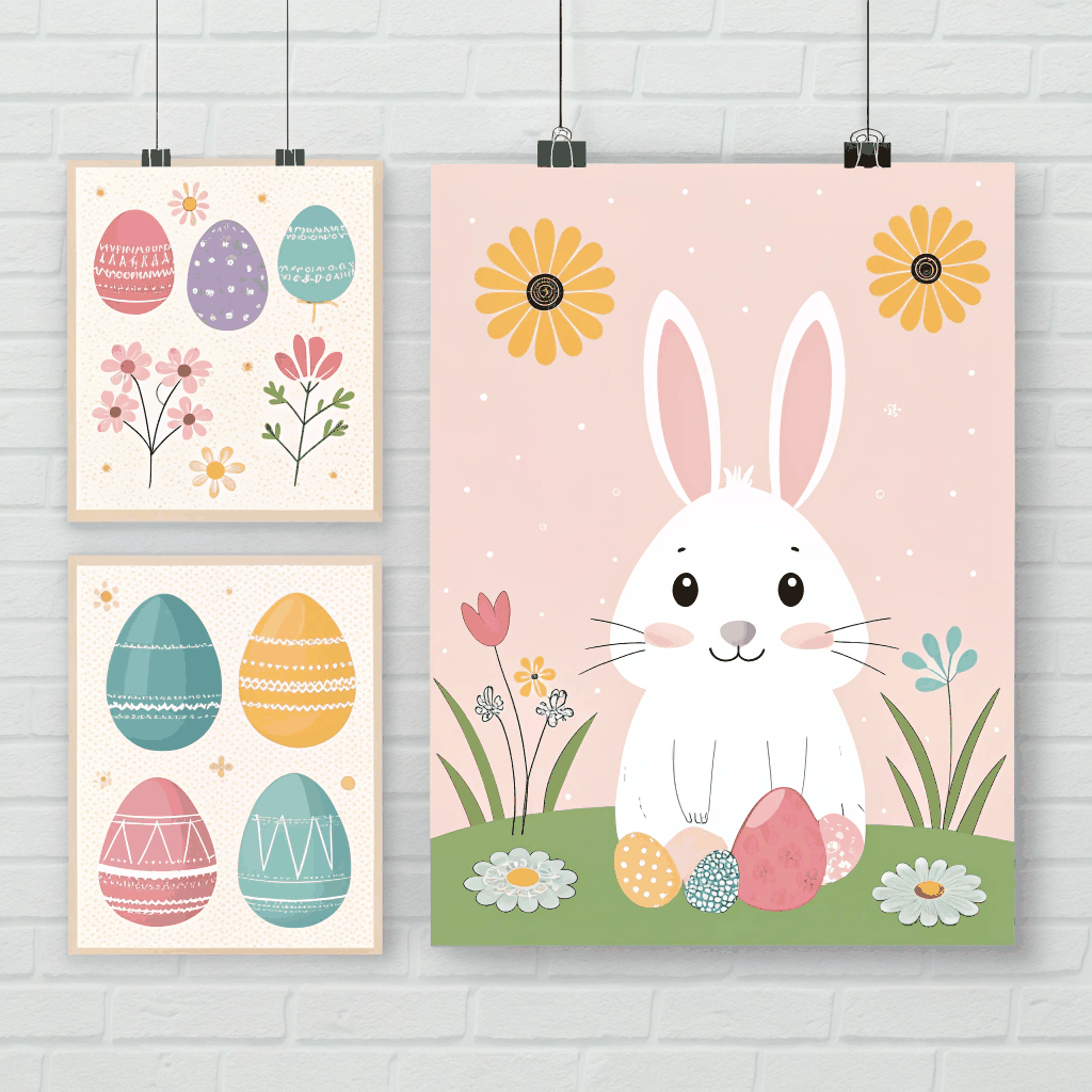 Minimalist Easter Party Poster Bundle