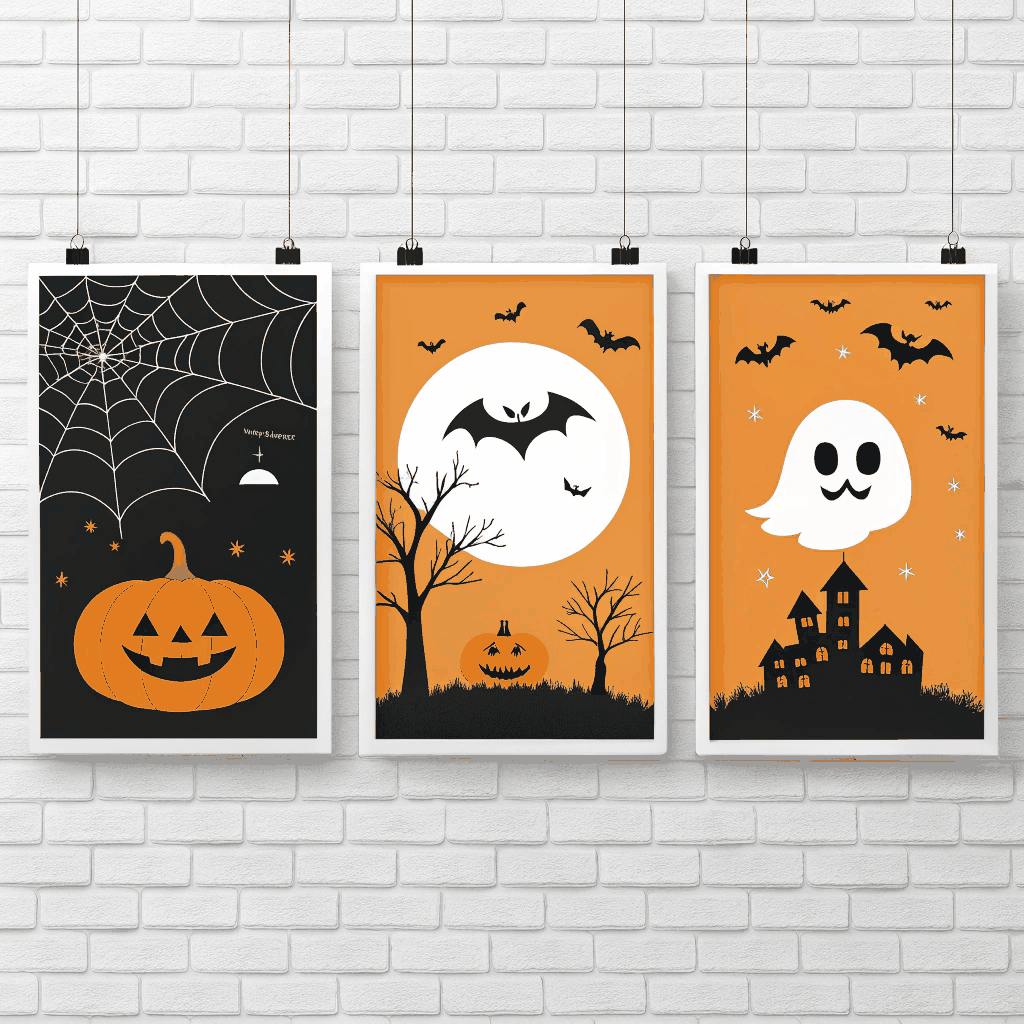 Minimalist Halloween PNG image Poster