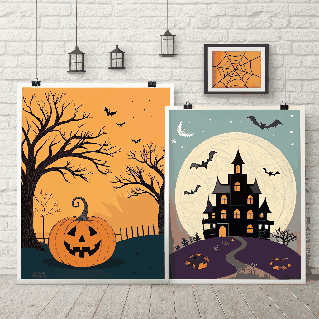 Whimsical Halloween Marketing Posters