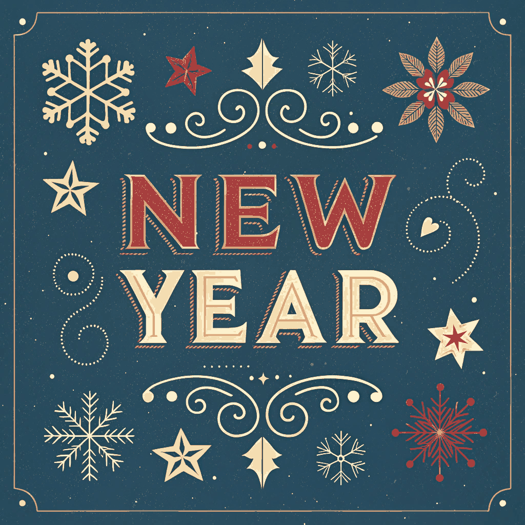 Vintage New Year Poster