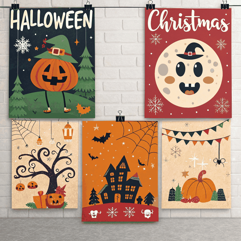 Whimsical Cultural Holiday Poster