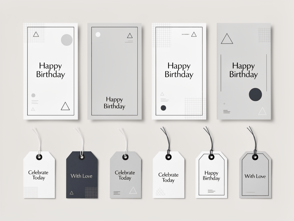 Minimalist Birthday Business Banner PNG image