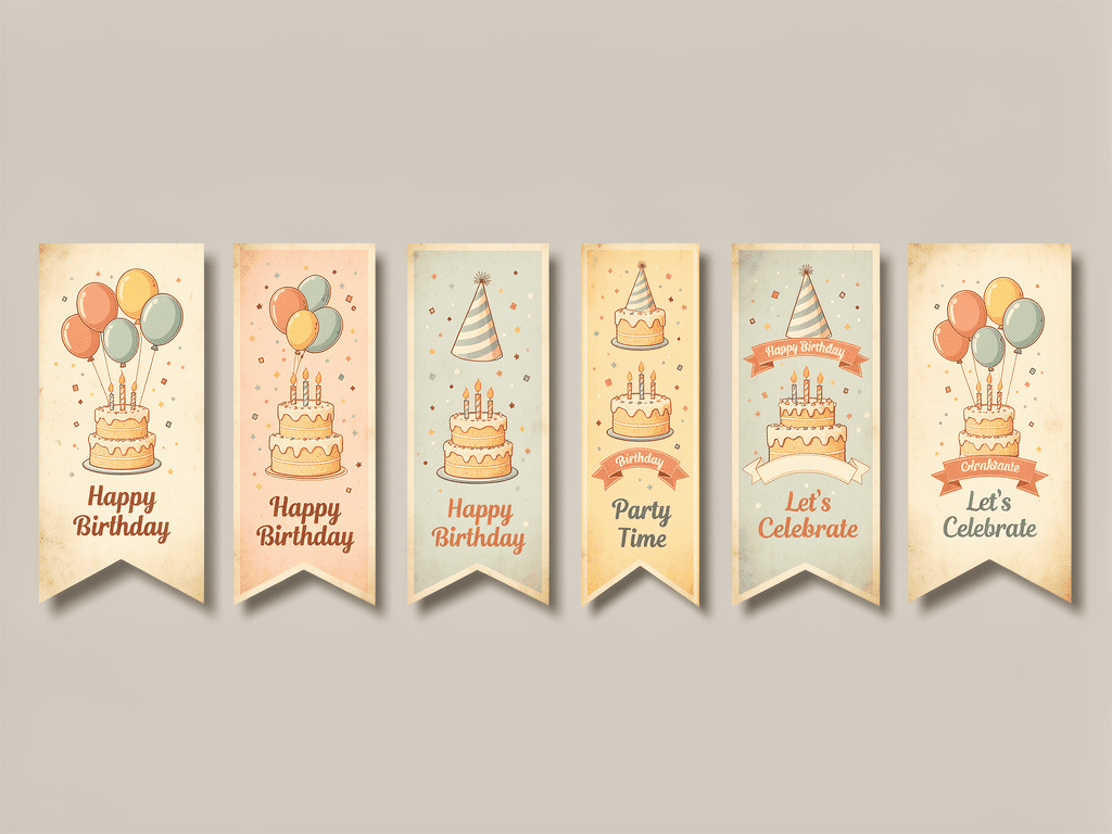 Vintage Birthday Business Campaign Banner Bundle