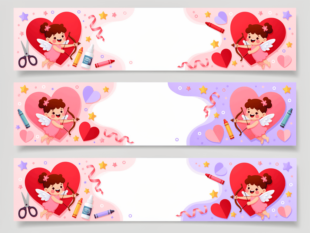 Modern Valentine's Day Craft Banner Assortment