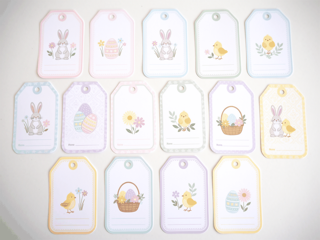 Pastel Easter Party Gift Tags