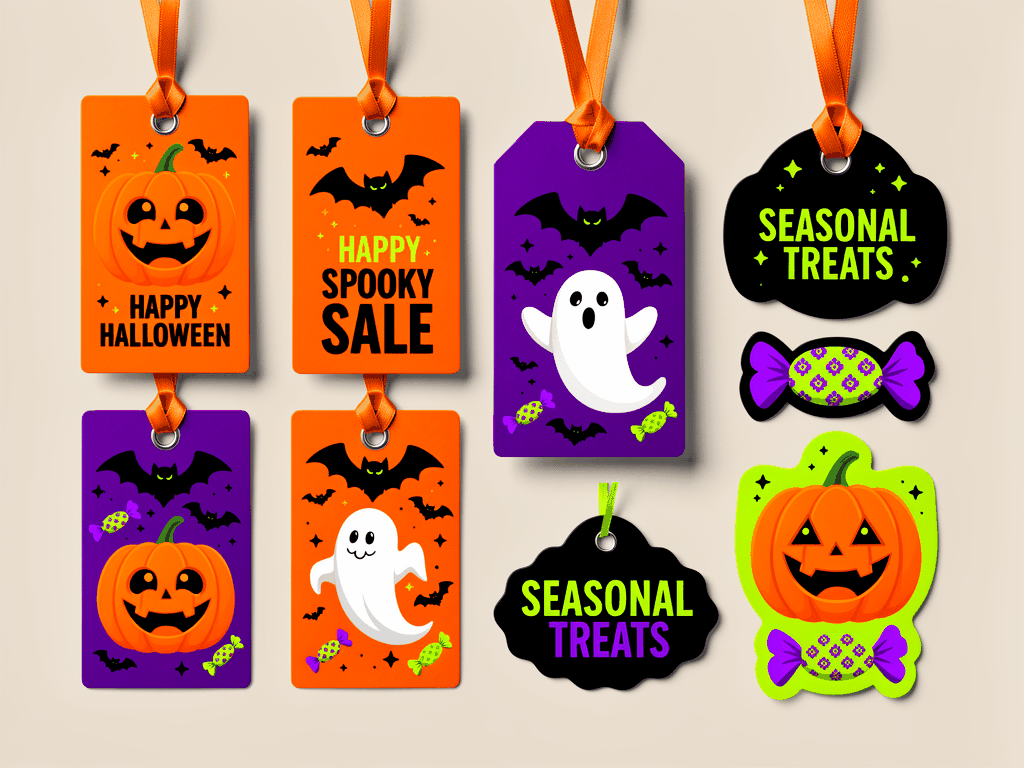 Spooky Chic Bold Halloween Gift Tags
