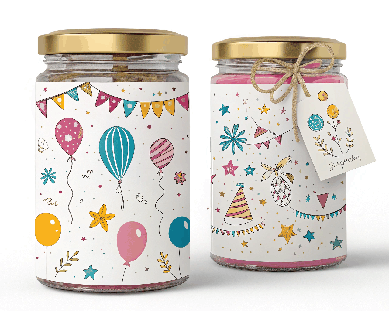 Birthday Whimsy Jar & Gift Labels
