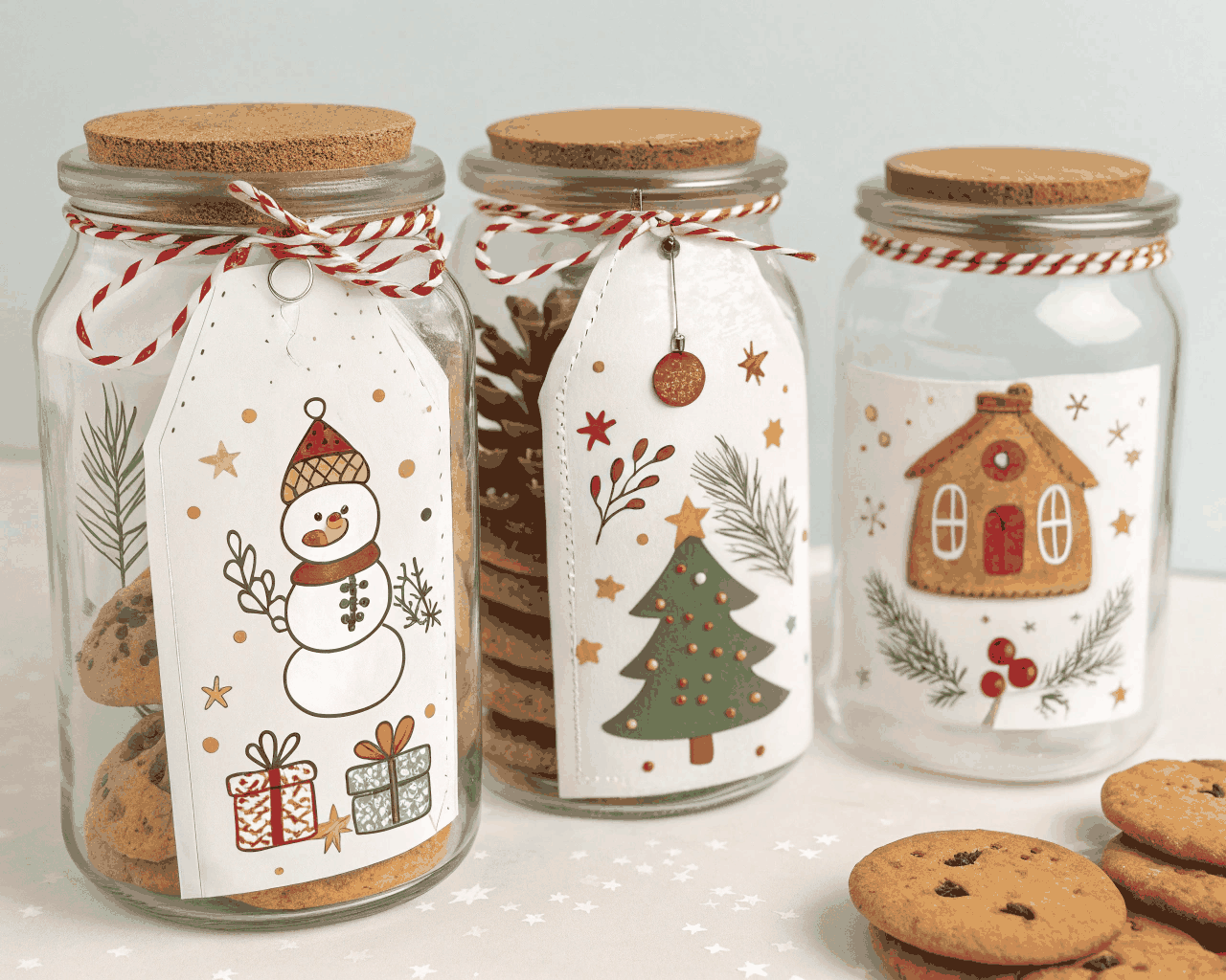 Jolly Jar Whimsies: Festive Social Media Labels