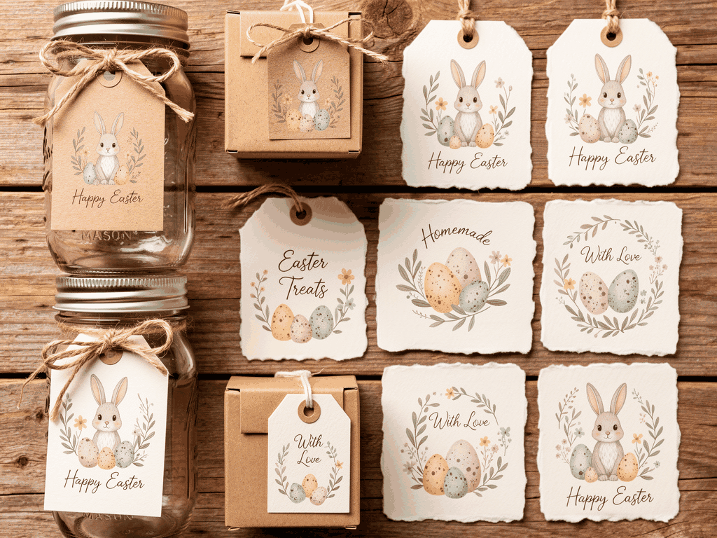 Rustic Easter Jar & Gift Labels