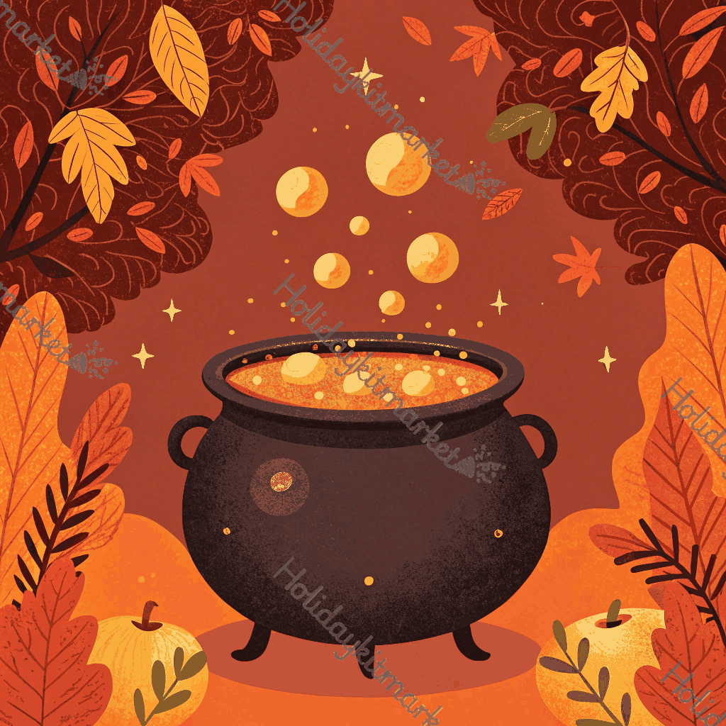 Witch's Brew Cauldron Poster