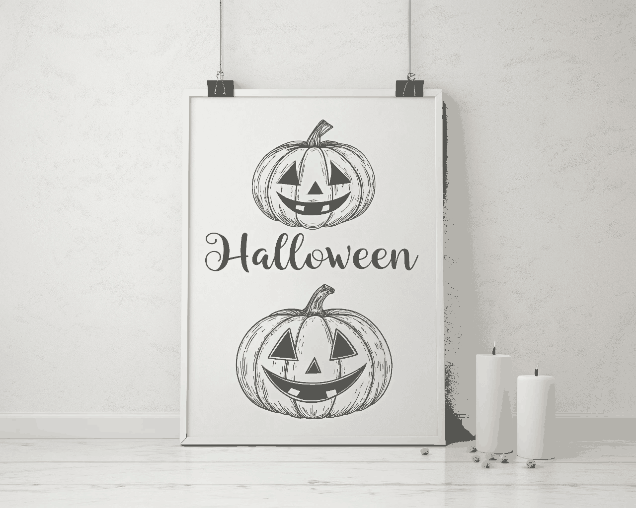 Minimalist Halloween Party Poster